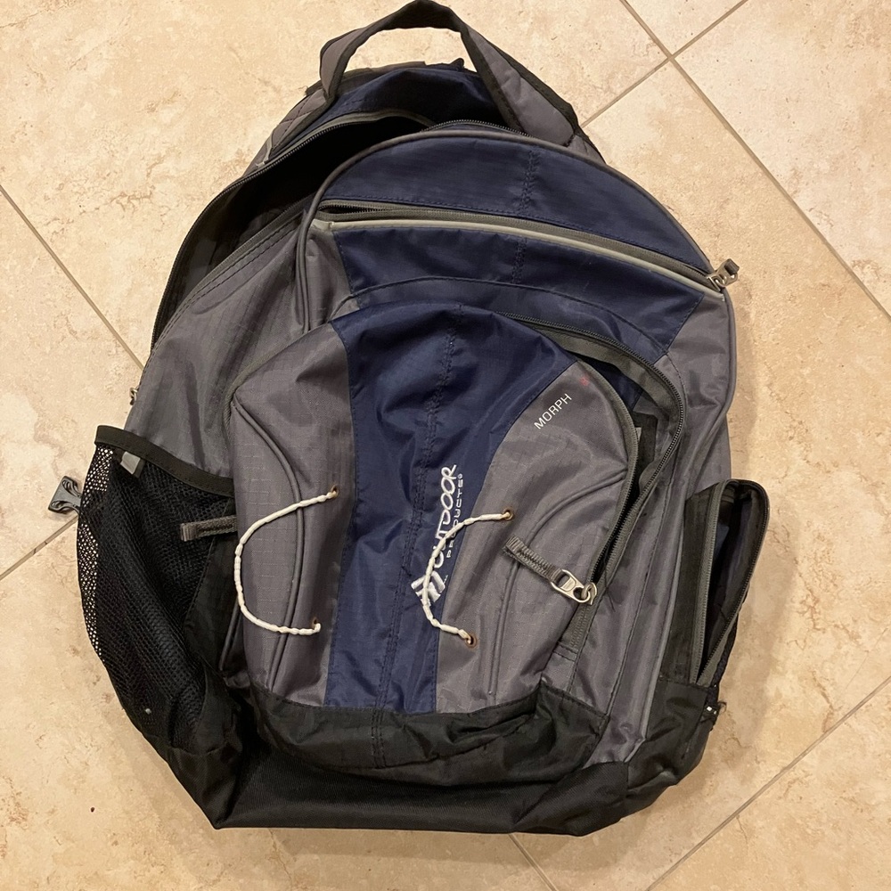 Stylish Blue and Gray Backpack